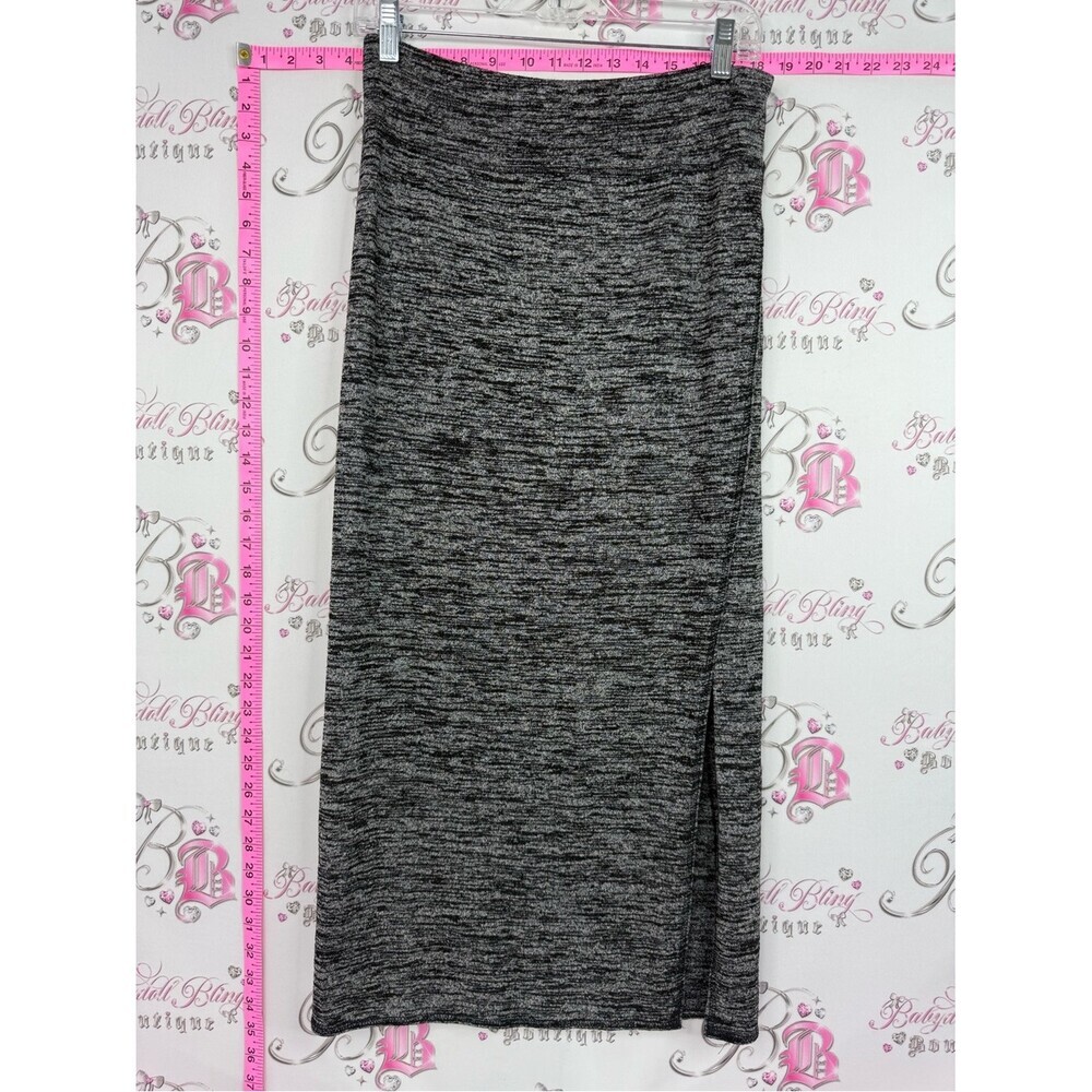 Wilfred free skirt Heathered Gray Maxi Skirt with Side Slit